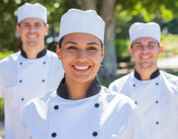 Echipă culinară zâmbitoare